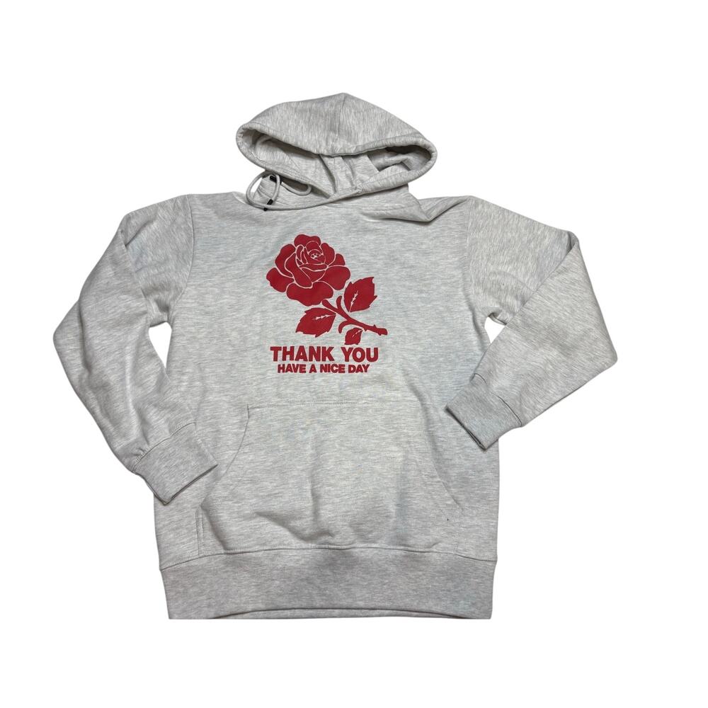 Market Thank You Have A Nice Day Rose Graphic Hoodie SZ SM